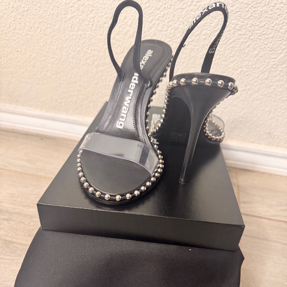 Alexander Wang Studded Slingback Heels – Black – Size ___ – Original Box